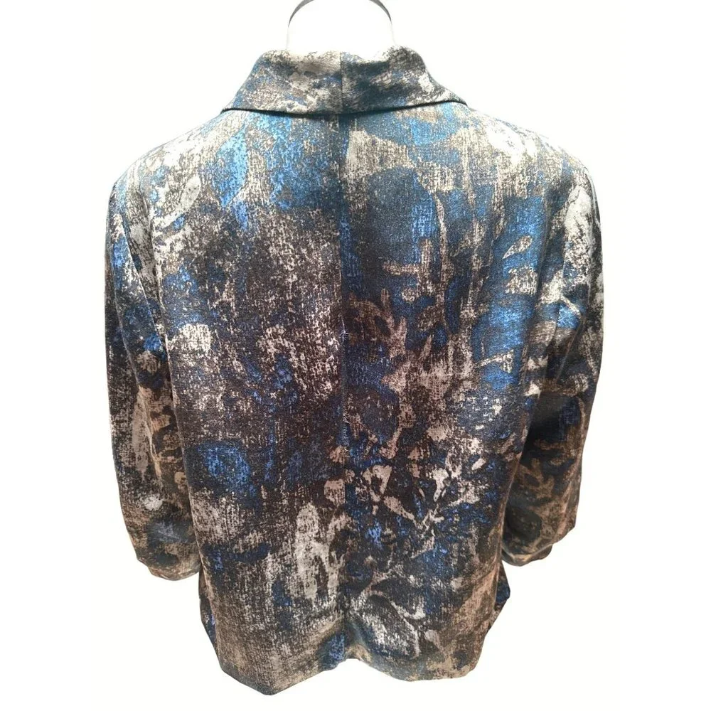 Vintage Abstract Print Womens Blazer Jacket 3/4 Sleeve size Small - Picture 3 of 12